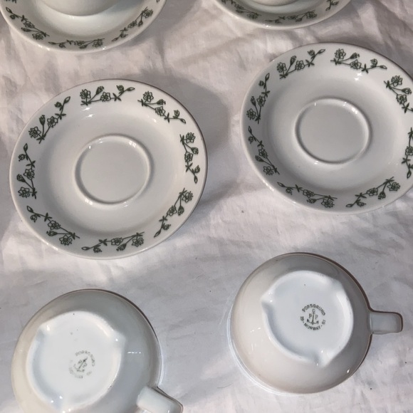 RARE HTF Porsgrund norway cup and saucer set of 6 each.   Like new - Picture 9 of 16